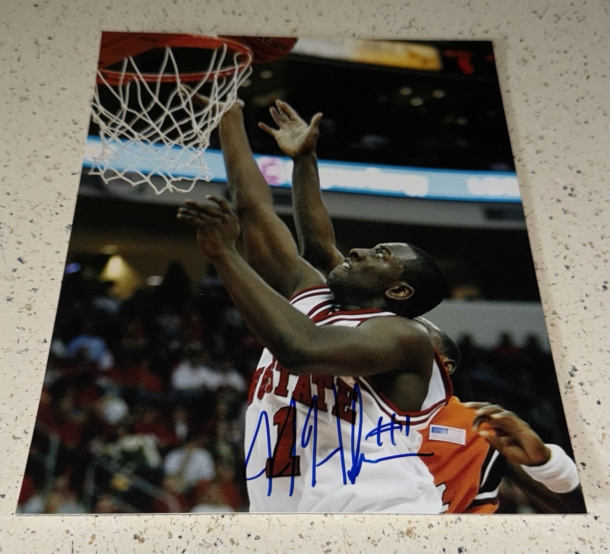 JJ HICKSON SIGNED 8X10 PHOTO NC STATE WOLFPACK BASKETBALL