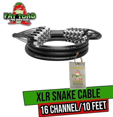 XLR Snake Cable (16 Channels) 10FT by FAT TOAD | Patch Studio, Stage, Live Sound