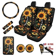 Sunshine Sunflower Car Seat Covers Full Set 12 Pcs Cute Dog Paw Print Car Sunshine Sunflower Car Seat Covers Full Set 12 Pcs Cute Dog Paw Print Car