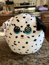 TY Squish-A-Boos Plush - FETCH the Dalmatian Dog (10 inch)