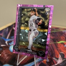 Chase Dollander RC 2025 Topps Update Rookie Debut Pink Diamante Rockies #US259