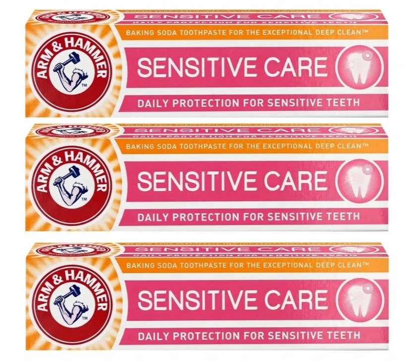 Arm & Hammer Sensitive Care Baking Soda Toothpaste 125g x 3 - Image 4