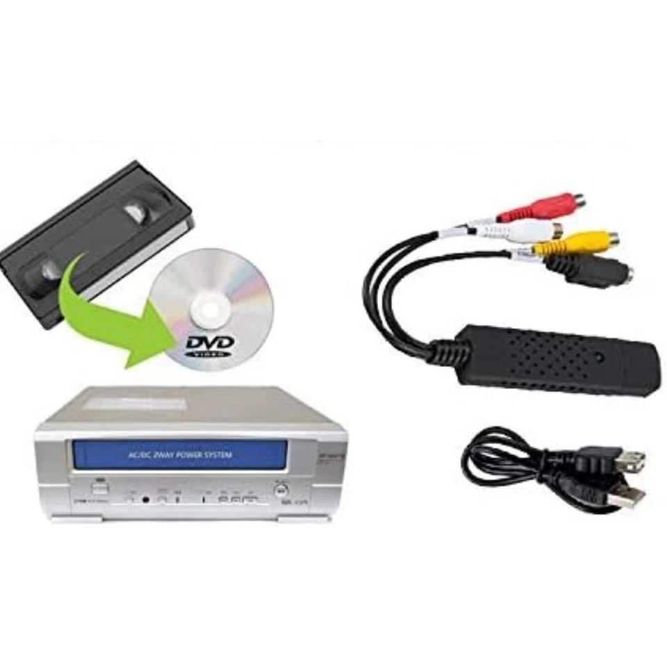 USB 2.0 VHS VCR to DVD Audio Video Converter Capture Card Digital Format - Image 3 of 4