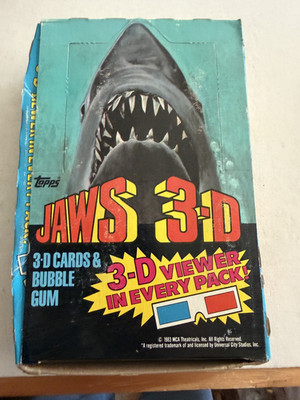 1983 Topps Jaws 3D Box -  36 Unopened Wax Packs