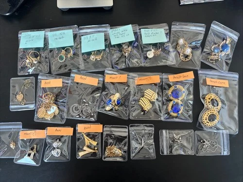 Vintage Costume Jewelry Rings Pendants Lot of 22 NoGold No Silver