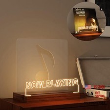 Rectangular Vinyl Record Stand - Light Up Display Holder for Rectangular