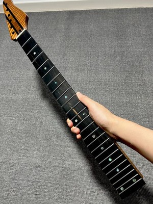 S S 5piece Ebony 24Frets satin Roasting flame Maple Electric guitar Neck suhr