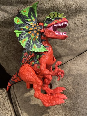 Chap Mei Red Dilophosaurus 10'' Lights & Sounds - Dino Valley Dinosaur Works