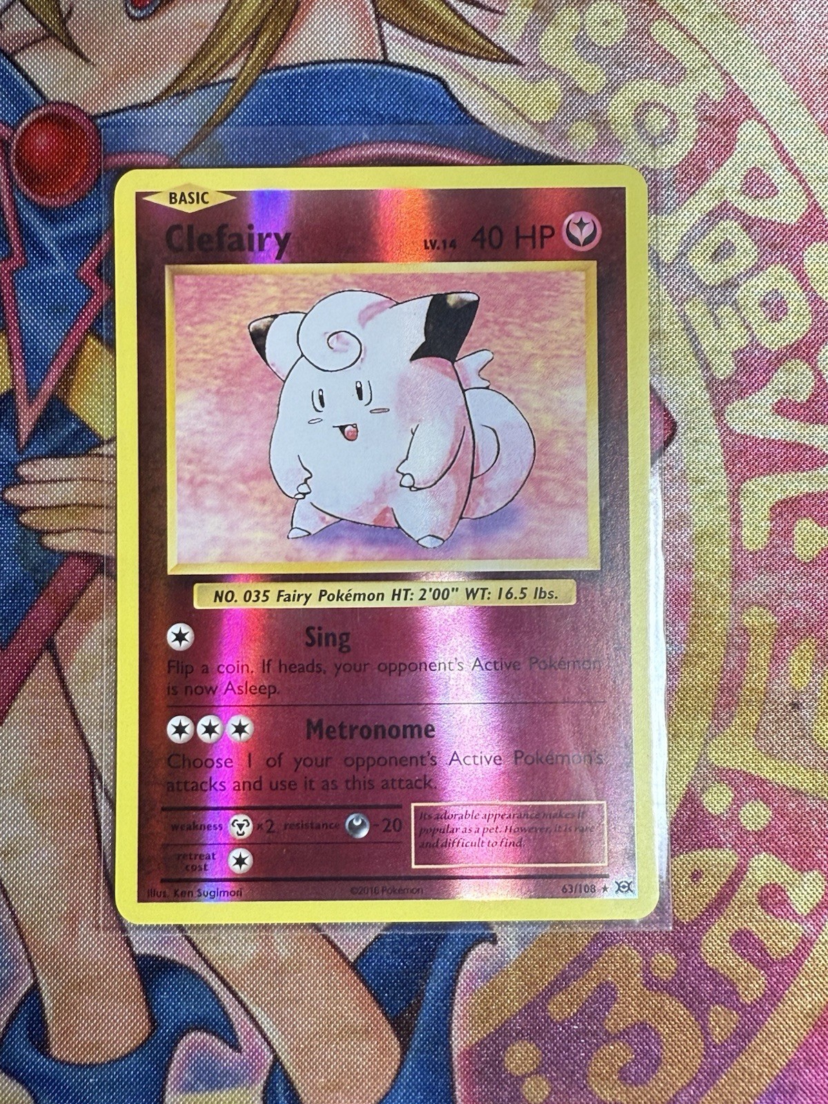 Pokémon Card Clefairy 63/108 Reverse Holo XY Evolutions FREE SHIPPING NM CLEAN