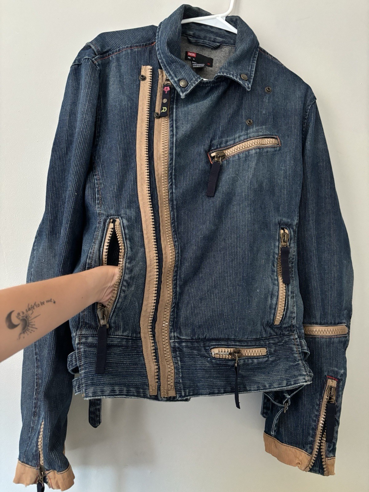 Rare 2000 Y2K Diesel Archive Avant Garde Multi-Zipper… - Gem