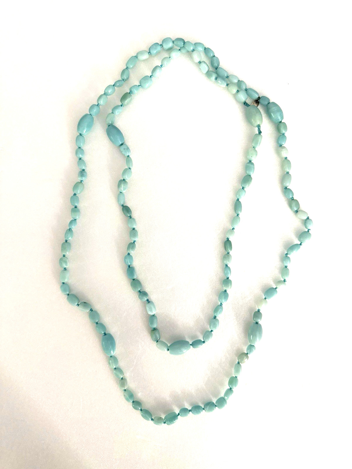 SAJEN Blue Stone Beaded Stackable Long Necklace 9… - image 4