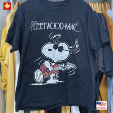New Arrival Rare Fleetwood Mac Snoopy Vintage 90s Rare Design Unisex Tshirt
