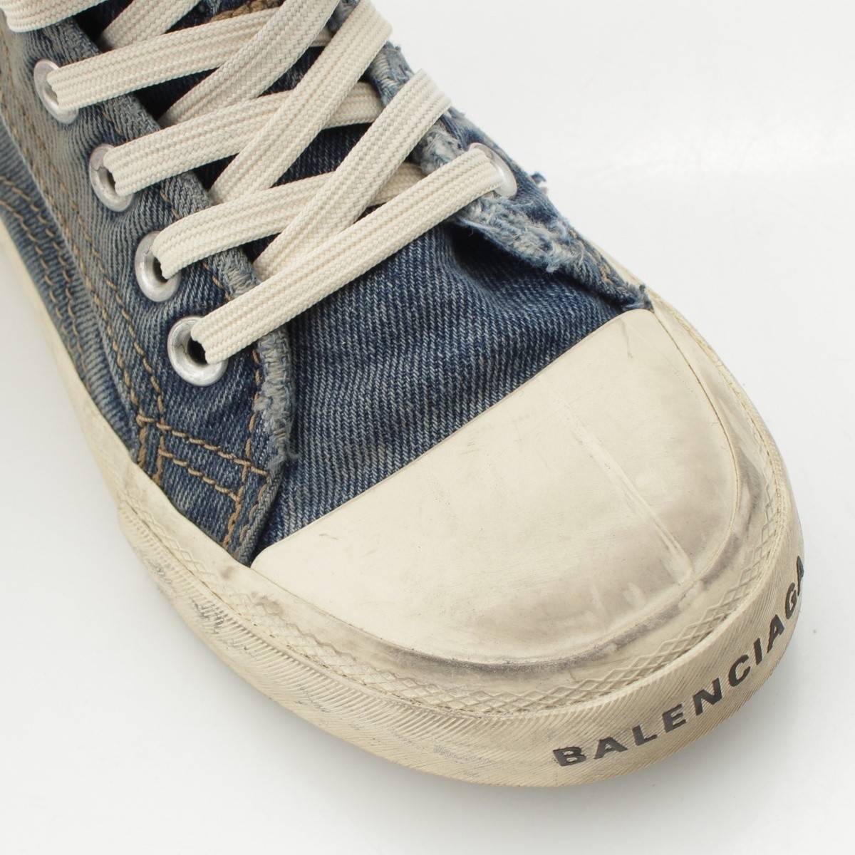 BALENCIAGA  Damaged processing High cut Denim sne… - image 6