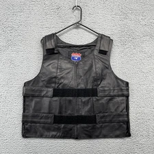 Highway Leather Vest Womens XL Concealed Carry Gun Pocket Biker Motorcycle