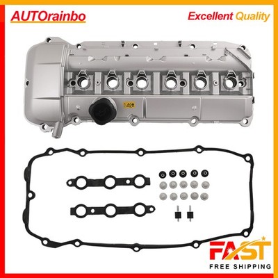Valve Cover w/ Gasket & Bolts&Cap ALUMINUM For 03-06 BMW 325i 330i 525i X3 X5 Z4