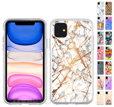 For Apple iPhone 11 Pro Transparent Clear Cover w/Design ShockProof Case 