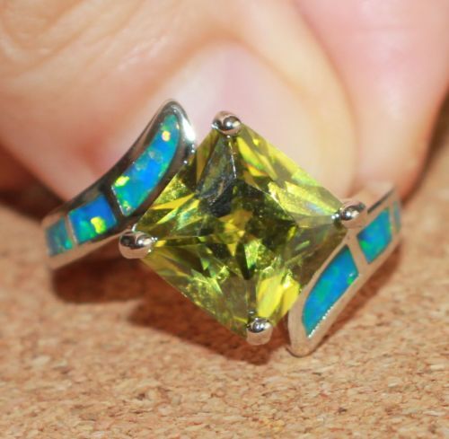 Feueropal Amethyst Topas Ring Edelsteine Silberschmuck Gr. 6 7 7,5 8 Verlobungsband - Bild 11 von 11