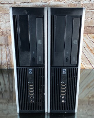 (2) HP Compaq 8000 Elite SFF E8500 Intel Core2 3.16GHz 4GB 160GB HDD No OS w/AC