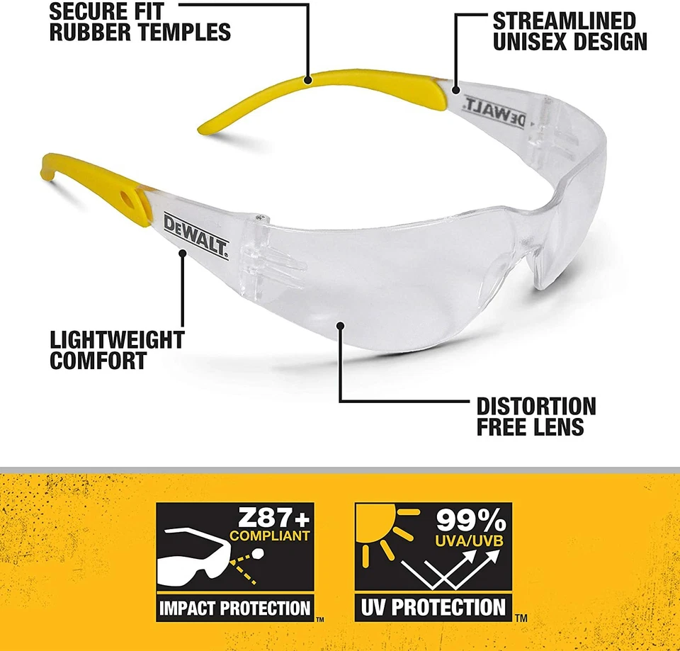 Paquete de 12 gafas de seguridad de alto rendimiento Dewalt DPG54-9D protectoras IN/OUT Foto 2 de 4