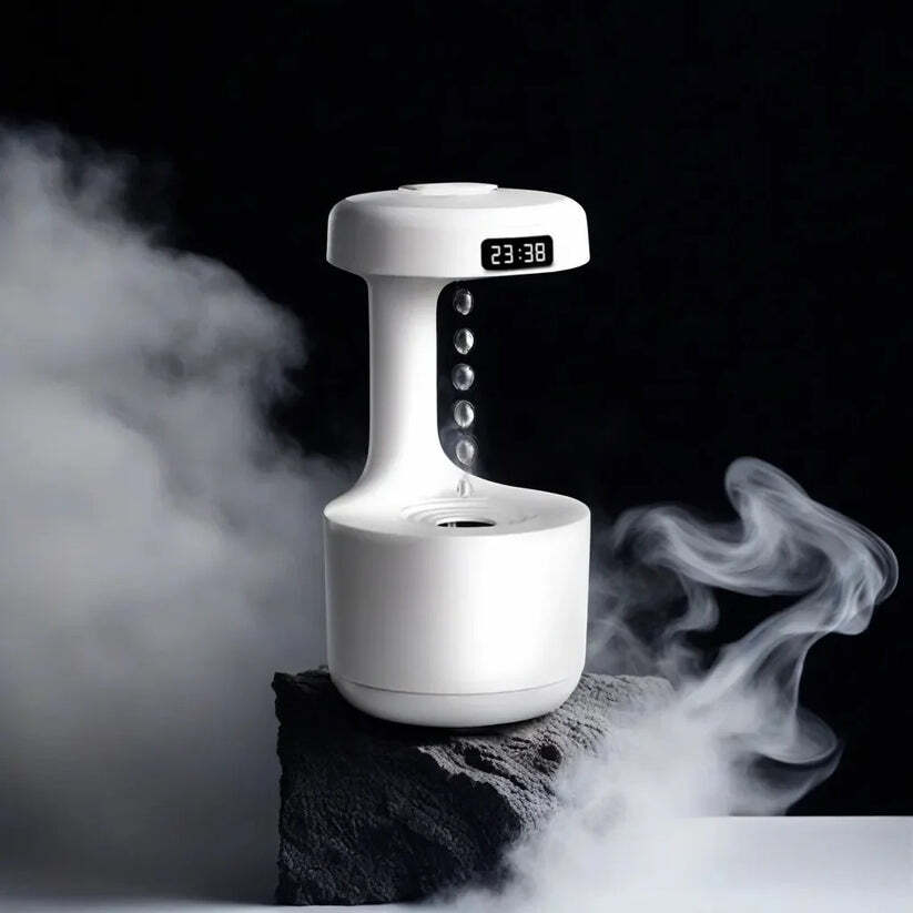 Humidificateur stroboscopique à lévitation d'eau et écran Led en verre