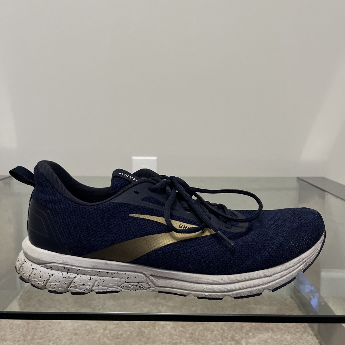 Brooks Anthem Men's Size 13 D Medium Blue Gold Low Top Running Shoes  Sneakers