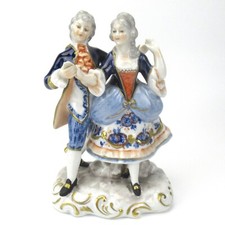 Unterweissbach Porzellan Figur Rokoko-Paar Thüringen Porcelain Figurine 14,5cm +