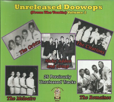UNRELEASED DOO WOPS CD - VOL 2     BRAND NEW