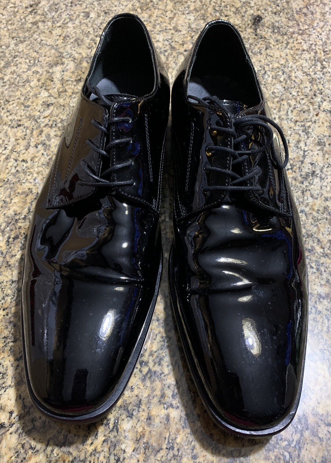 SAOLA Scarpe da smoking Oscar da uomo nere verniciate in pelle taglia 10