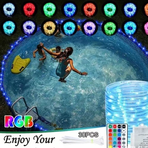 LED Multicolor Trampoline Lights, Remote Control Trampoline Rim LED Light Night - Picture 4 of 9