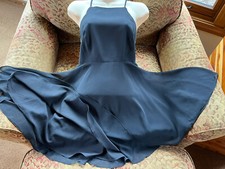 Little black dress sz 2 lined chiffon open back flair skirt by silence & noise