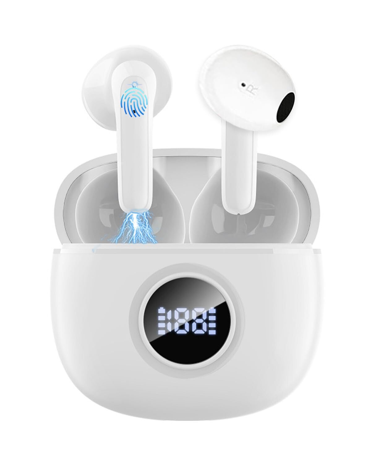 FIKDCMJ Wireless Earbuds Bluetooth 5.3 with 72H Playtime Stereo Sound HD Mic