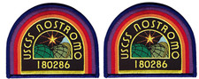 2pc USCSS Nostromo Black Crew Alien Movie Costume Patch