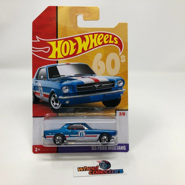 🐎Hot Wheels Target 60's Blue '65 Ford Mustang Throwback Series 2/8