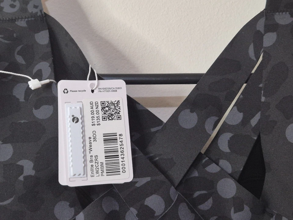 Sujetador deportivo tejido Lululemon Enlite soporte alto para mujer talla 38DD/16DD NUEVO CON ETIQUETAS Foto 4 de 4