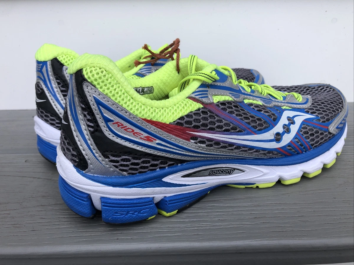 NEW Saucony Ride 5 Men Us 7M Running Shoes Grey Blue Red White