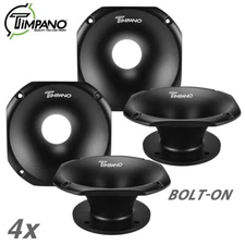 4x Timpano TPT-HL14-50 Slim Shallow Mount Black Metal 2" Exit Horn Waveguide