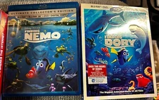Finding Nemo (Blu-ray, blu-ray 3D dvd) & Finding Dory (Blu-ray/dvd) w/slipsleeve