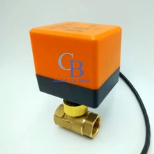 DC12V 1/2" BSP DN15 Brass 2 Way Motorized Ball Valve Electrical Valve