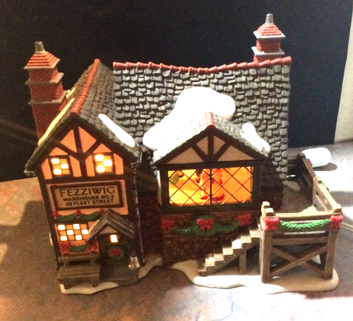 Dept 56 Fezziwig's Ballroom Dickens Christmas Carol Missing Parts NON WORKING