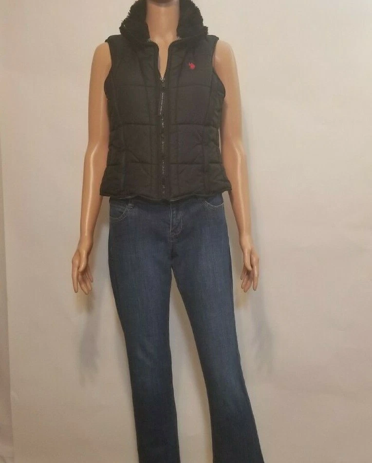 U.S. Polo Assn. Elegante y sofisticado chaleco acolchado ligero negro talla M Foto 4 de 4