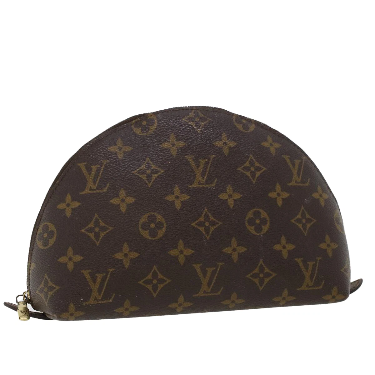 LOUIS VUITTON Monogram Trousse Demi Ronde Cosmetic Pouch M47520 LV Auth  44905