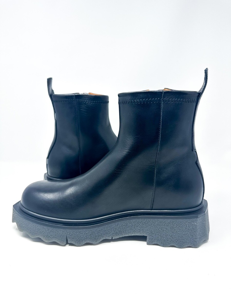 Off-White Men's Leather Sponge Zip Boots Black 7 US / 40 $1110 | eBay