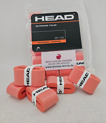 5er Pack Head Prime Tour Overgrip lachs, TOP-Griffband für Komfort + Griffigkeit