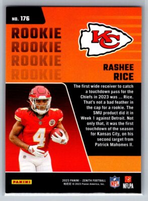 2023 Zenith Rookie No Huddle Red Color Match #176 Rashee