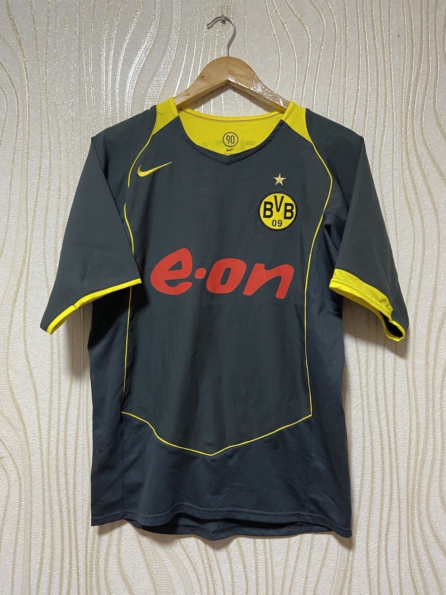 ウェア 04-05 Dortmund Signature Game Shirt BORUSSIA DORTMUND 2004 2005 AWAY FOOTBALL SHIRT SOCCER JERSEY NIKE