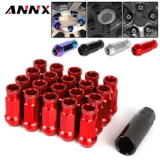 20pcs Extended Forged Steel Wheel Tuner Lug Nuts Open End Light M12x1.25mm/1.5mm