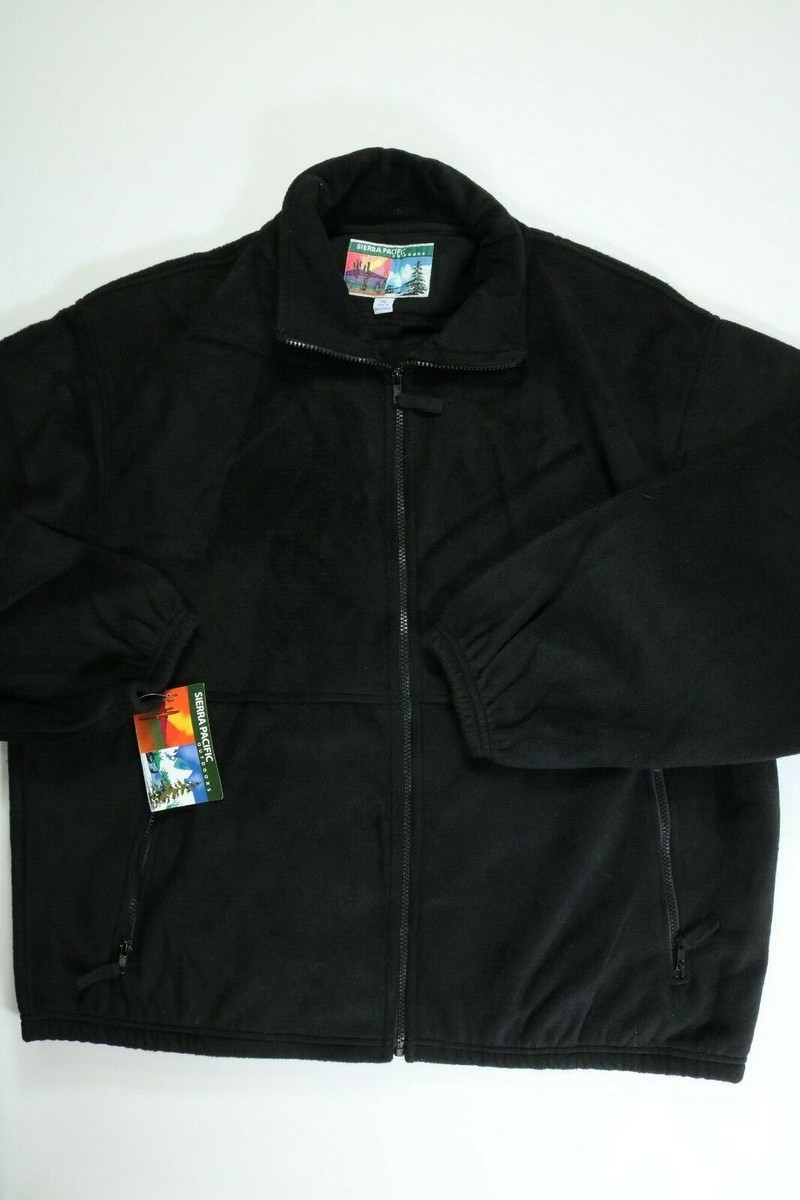 Mens Sierra Pacific Black Fleece Zip Jacket XL NEW! NWT | eBay