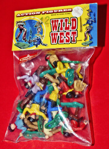 12 WESTERN SWOPPETS STECKFIGUREN HONG KONG 70er COWBOYS plus TIMPO BODENPLATTE - Bild 2 von 8