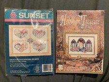 Designs for the Needle Praying Hands  Sunset Hearts counted cross stitch kits
