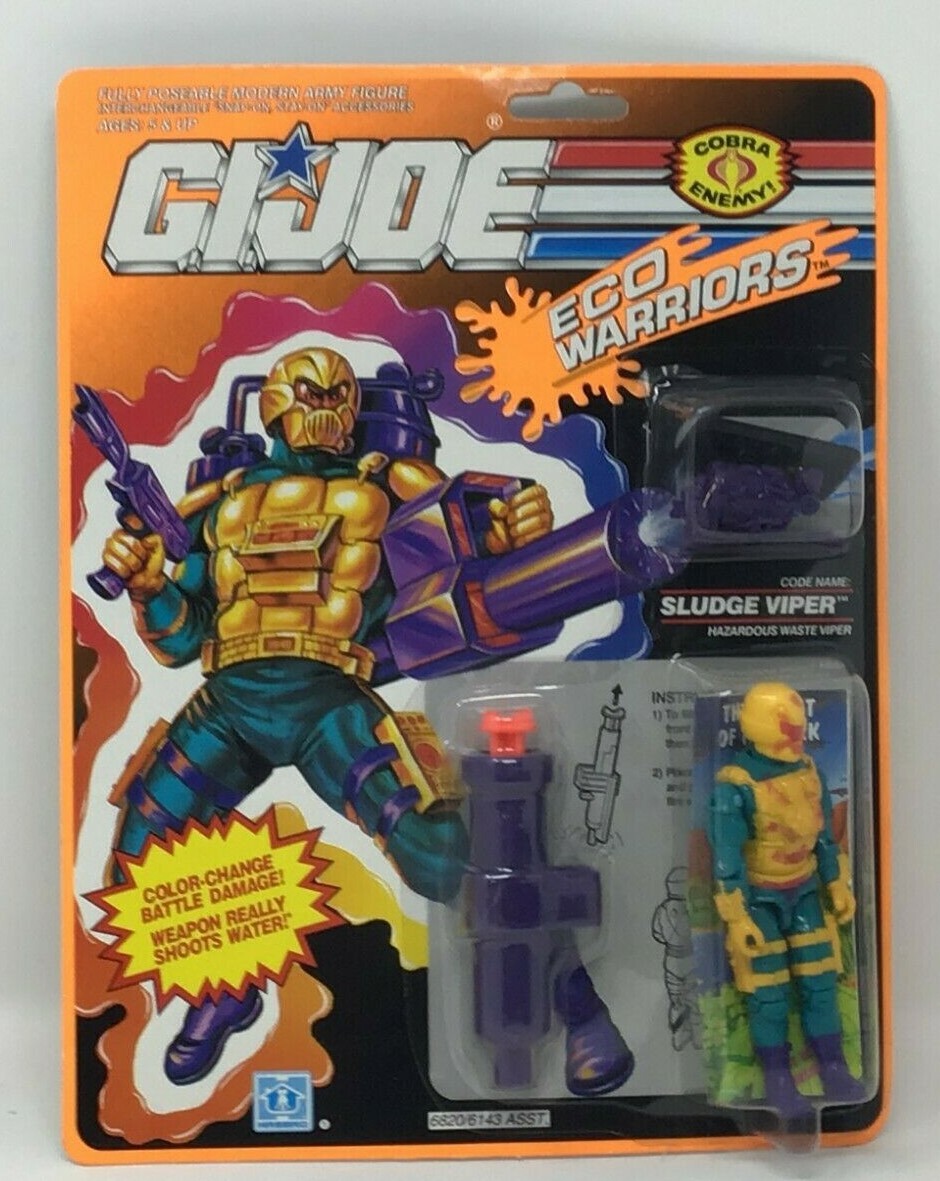 VINTAGE 1990 HASBRO GI JOE ECO WARRIORS SLUDGE VIPER HAZARDOUS
